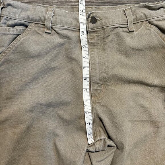 Carhartt B11 Washed Duck Work Pants 34x30 Desert Tan Grunge Utility Dungarees - Picture 5 of 14